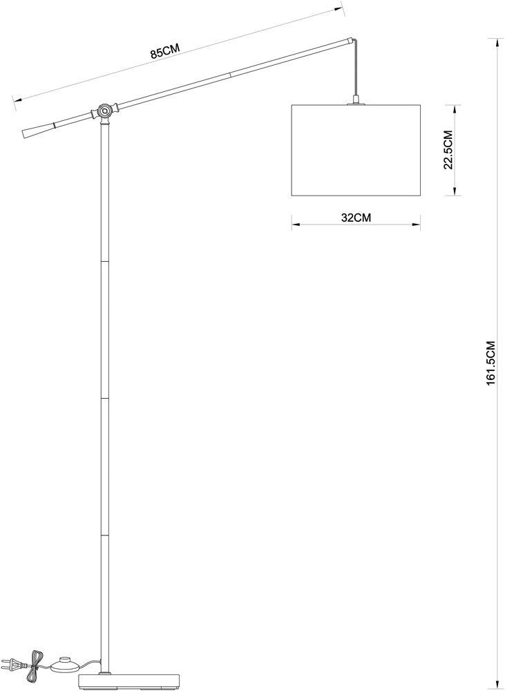 торшер arte lamp dylan a4054pn-1pb