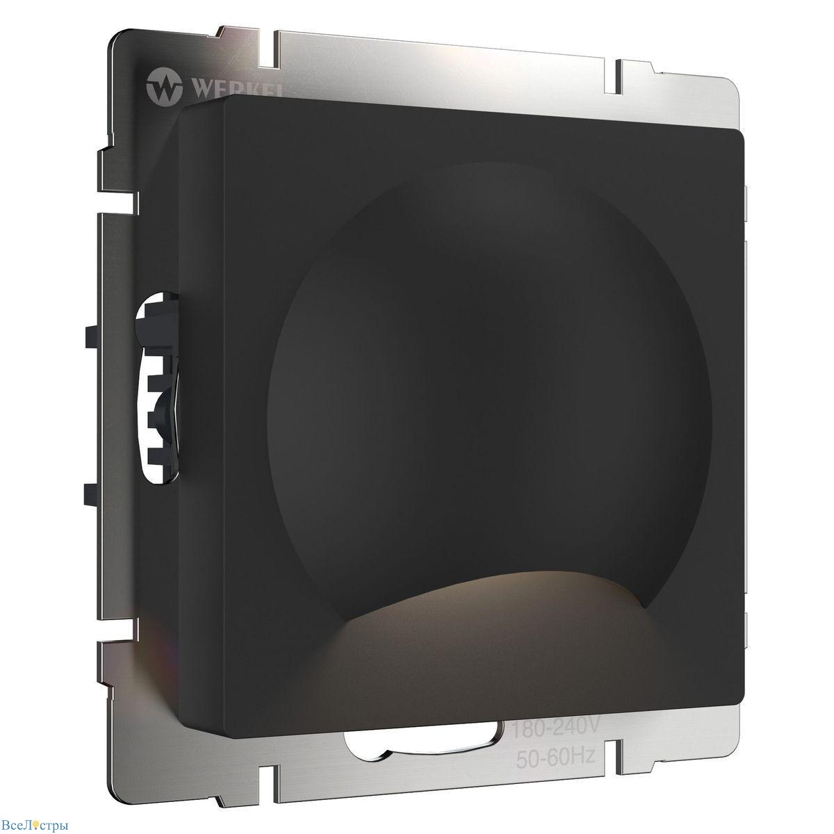 встраиваемая led подсветка werkel moon черный матовый w1154408 4690389185571
