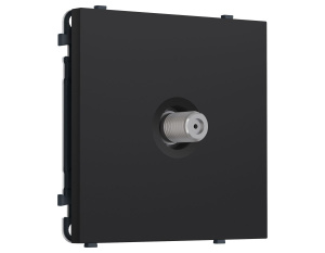 Комплект механизма TV розетки SAT SIGMA Черный Мягкое касание 5-2400MHz 3.5dB QUANT PRO Ambrella Volt MS993050 (SP9930, PR215)