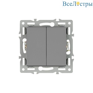 Механизм выключателя двухклавишный непроходной Arlight SWT-MK02-PL-GR (250V, 16A) 043726