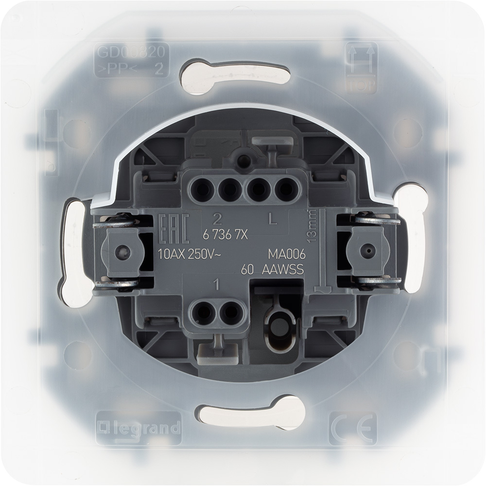 переключатель одноклавишный legrand inspiria 673673