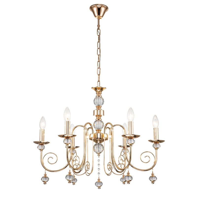 подвесная люстра escada shine 678/6pl gold