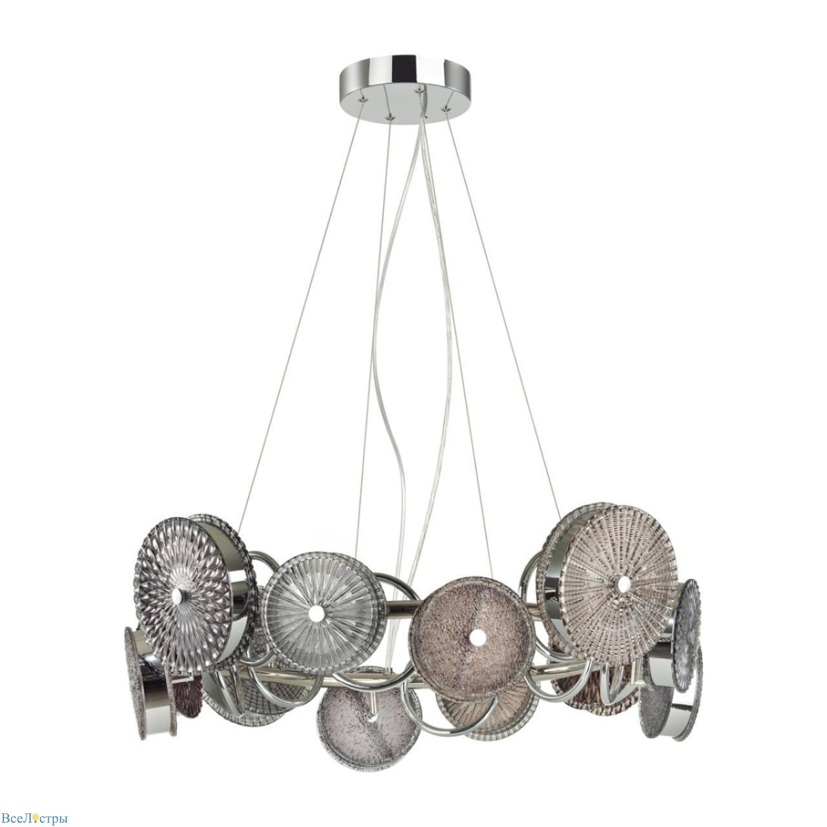 подвесная светодиодная люстра odeon light exclusive caramella 5416/95l