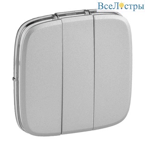 Лицевая панель Legrand Valena Allure выключателя трехклавишного алюминий 755037