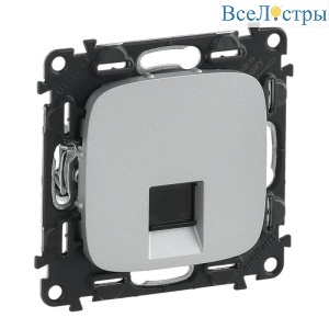 Информационная розетка RJ45 Legrand Valena Allure алюминий 753940