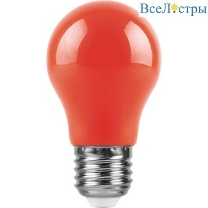 Лампа светодиодная Feron E27 3W красная LB-375 25924