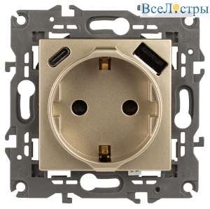 Розетка со шторками Эра 14-4108-04 Б0067740