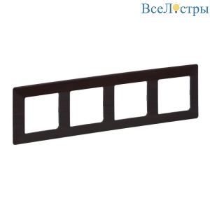 Рамка 4-постовая Legrand Valena Life Темное дерево 754174