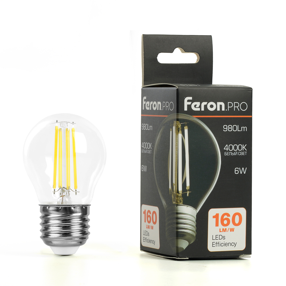 лампа светодиодная feron lb-1706 e27 6w 4000k 51251