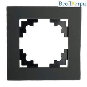 Рамка 1-постовая Stekker Катрин черный матовый GFR00-7001-05М 49600