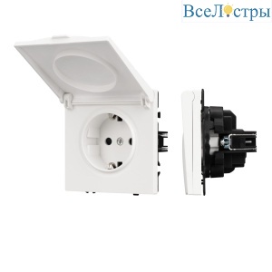 Механизм розетки влагозащищённый Arlight SCT-NOBE-MCP-SFPL-WH (230V, 16A) 054280