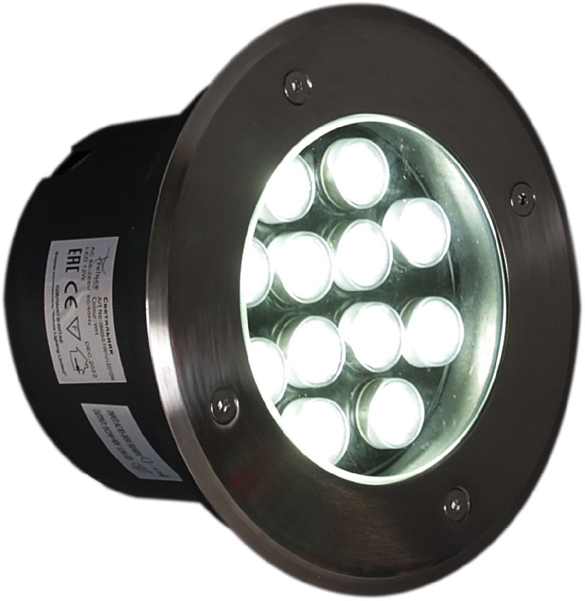 грунтовый светильник reluce 09403-0.7-001u led12w wh