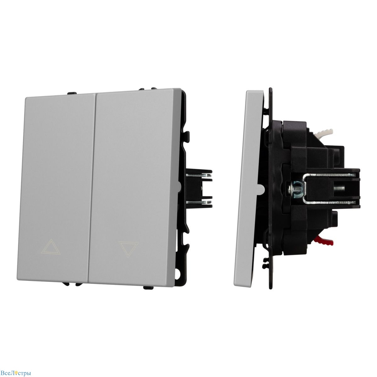 механизм выключателя управления шторами arlight swt-nobe-mkr2-sfpl-is (230v, 10a) (никель) 059435