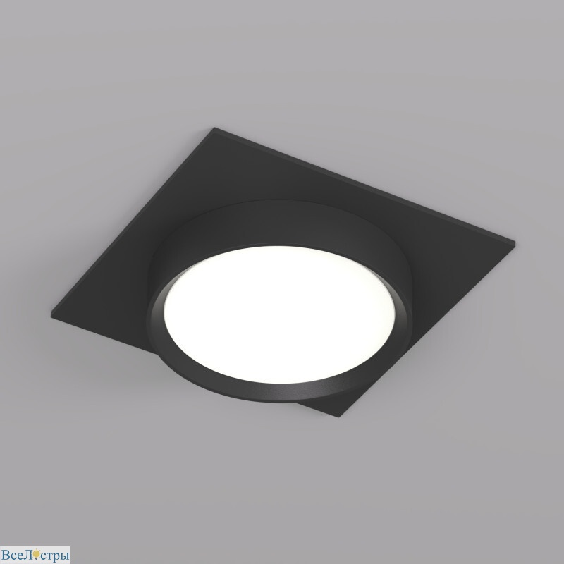 встраиваемый светильник denkirs flat dk2091-bk