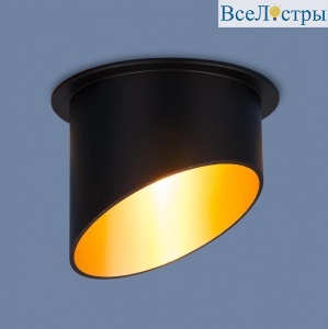 Встраиваемый светильник Elektrostandard 7005 MR16 BK/GD черный/золото 4690389123689