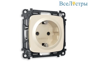 Комплект механизма розетки с/з со шторками Ambrella Volt Omega MO307010