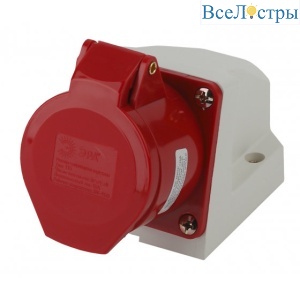 Розетка ЭРА R(OUT)-16-3P-PE-N-IP44 стационарная наружная 115 3Р+РЕ+N 16А 380В IP44 Б0032876