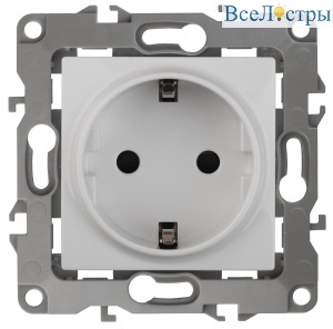 Розетка 2P+E Schuko Эра 12-2101-01 Б0014675