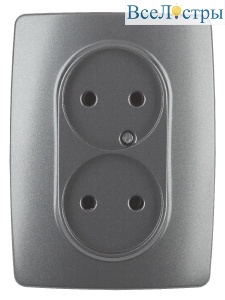 Розетка 2x2P Эра 12-2107-12 Б0031244