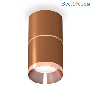 Комплект накладного светильника Ambrella light Techno Spot XS7404081 SCF/PPG кофе песок/золото розовое полированное (C7404, A2073, C7404, N7035)