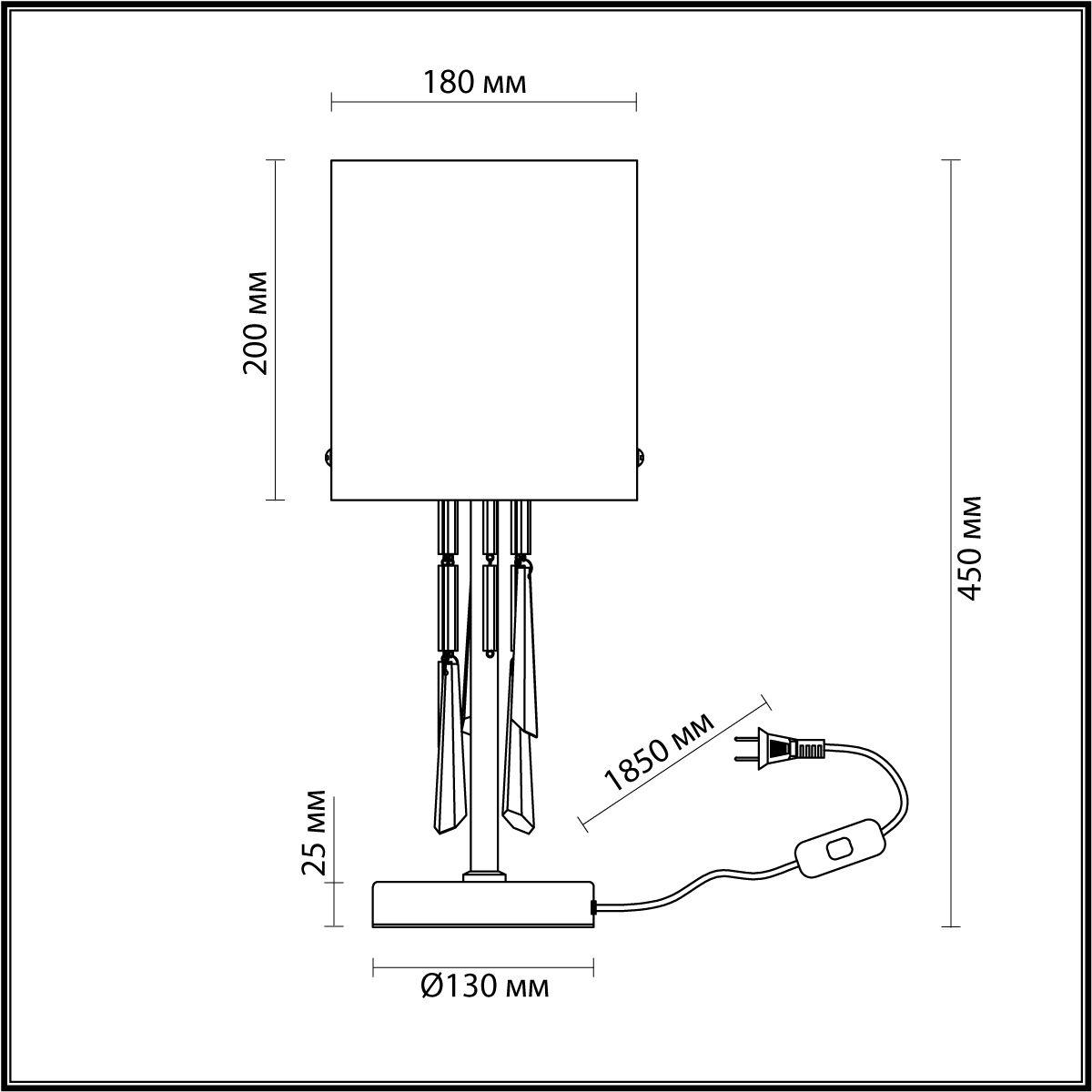 настольная лампа odeon light exclusive nicole 4886/1t