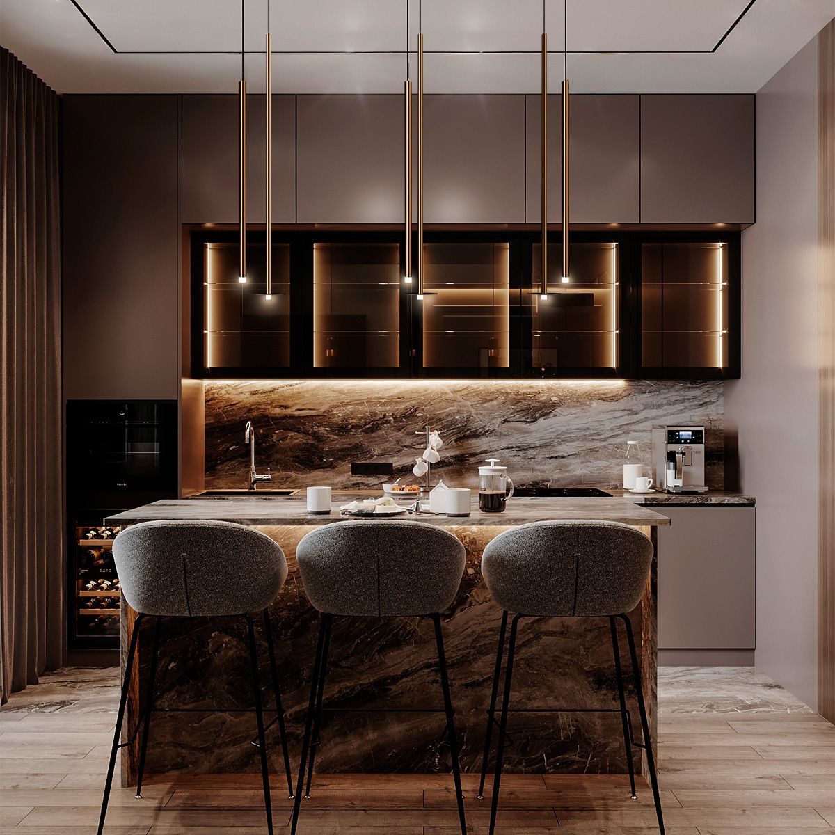 подвесной светодиодный светильник loft it reed 10358/600 ab