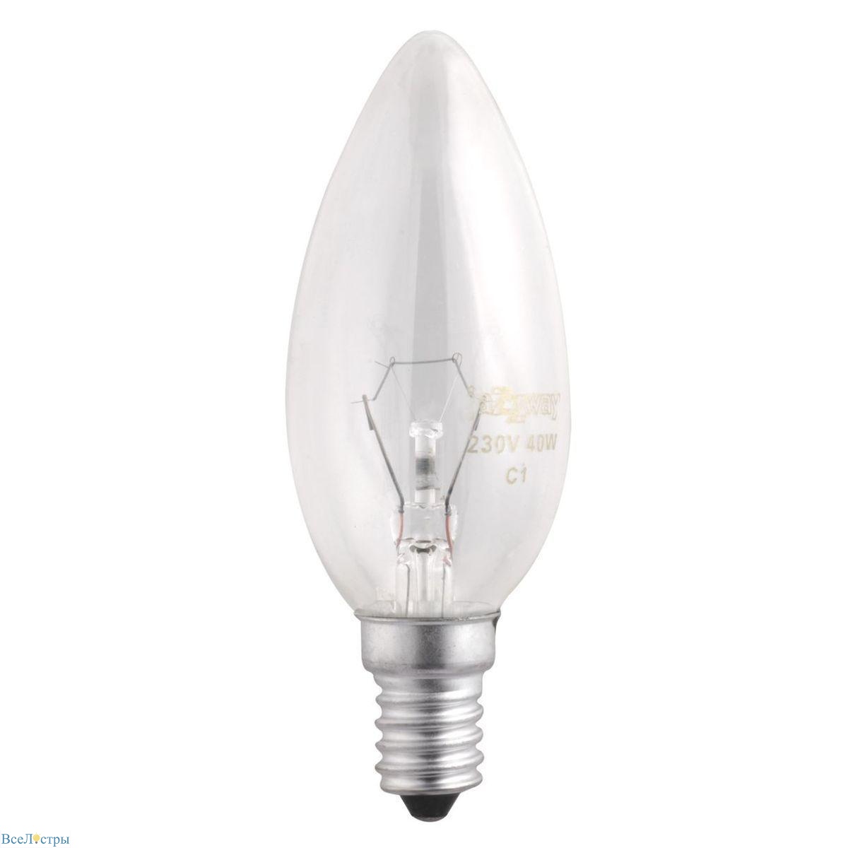 лампа накаливания jazzway e14 40w 2700k прозрачная 3320539