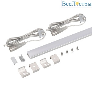 Набор для светодиодной подсветки Arlight ARL-KIT-SLIM-FC 24V Warm3000 (14 W/m, IP20, 2m) (Алюминий+пластик) 053439