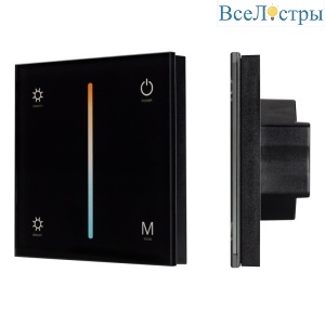 Панель Arlight Smart-P21-Mix-G-IN Black (12-24V, 4x3A, Sens, 2.4G) 033765