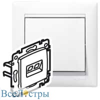 розетка двойная rj11+rj45 legrand valena classic 695339