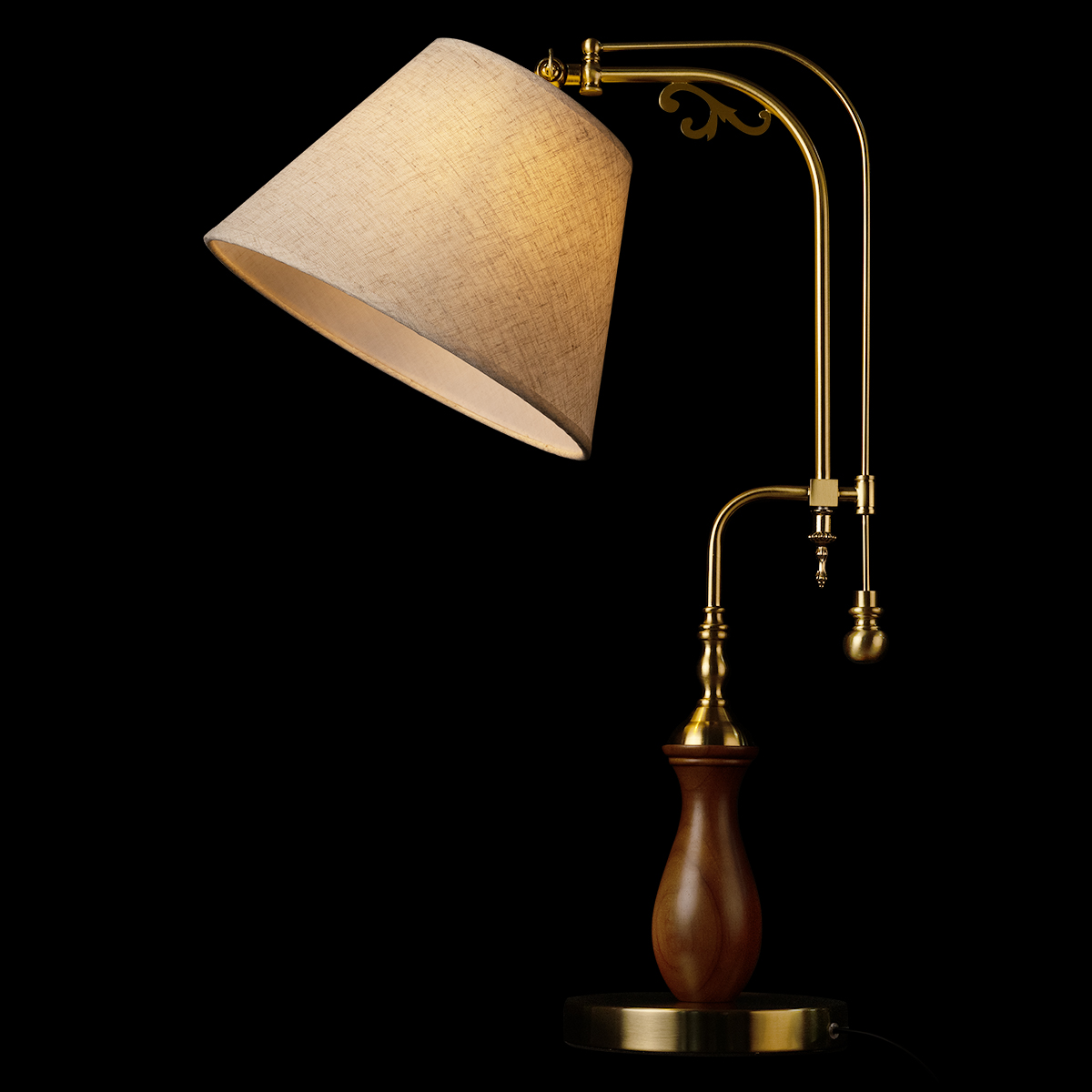 настольная лампа loft it elaine 10569t dark wood