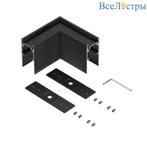 Коннектор угловой ElDeko HSBL_0053_1 для накладного шинопровода, чёрный
