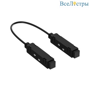 Коннектор питания угловой 90° ElDeko HSBL_0152 для шинопровода 48В, чёрный