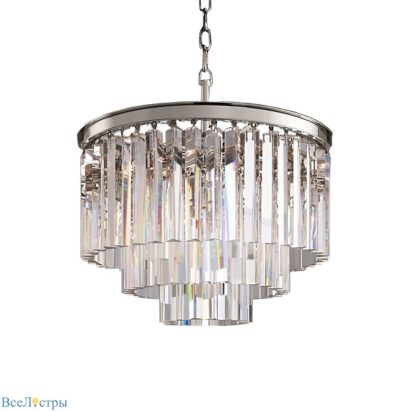 подвесная люстра delight collection 1920s odeon kr0387p-6 chrome/clear