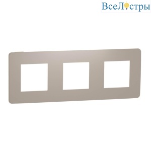 Рамка 3-постовая Schneider Electric Unica New NU280627