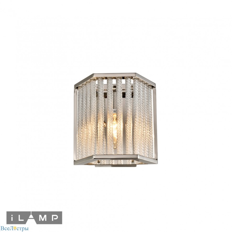 настенный светильник ilamp rich w9509-1 nickel