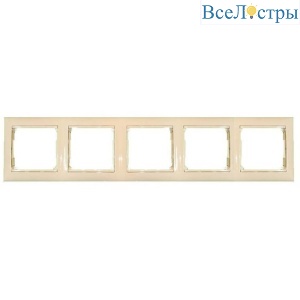 Рамка 5-постовая Legrand Valena слоновая кость 774355