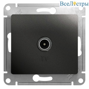 Розетка TV оконечная 1DB Systeme Electric Glossa Антрацит GSL000791