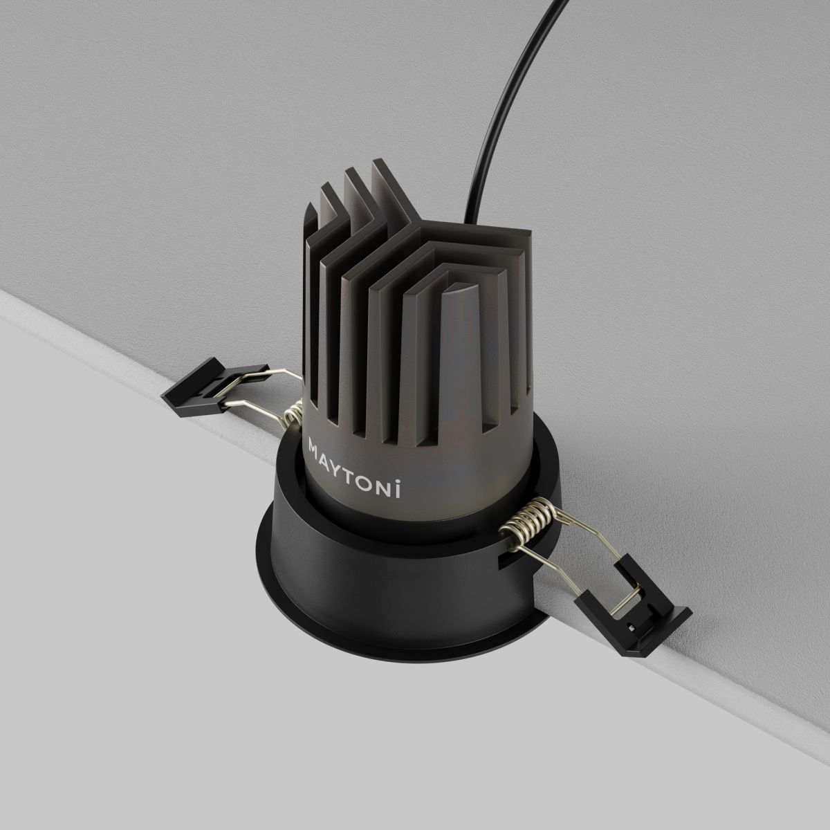 встраиваемый светильник maytoni technical dip dl117-15w-3k-b