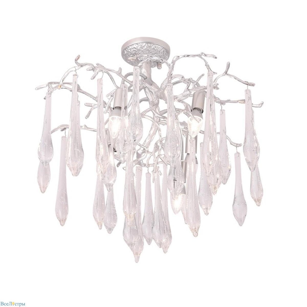 потолочная люстра crystal lux reina pl5 d600 silver patina