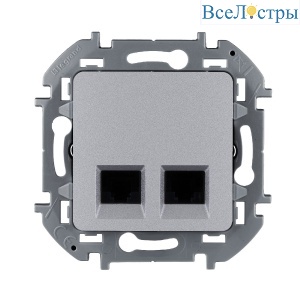 Розетка компьютерная двойная RJ45 Legrand Inspiria 673837