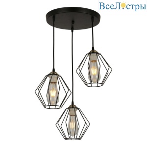Подвесная люстра IMEX MD.3099-3-P BK+AB