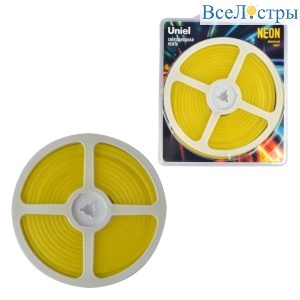 Светодиодная лента Uniel ULS-N01-2835-120LED/m-6mm-IP67-DC12V-9W/m-5M-YELLOW блистер