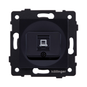 Розетка Ethernet RJ45 Cat.6, черный Kollinger REA-018BK для Aspekt, Eleganz, Reflex
