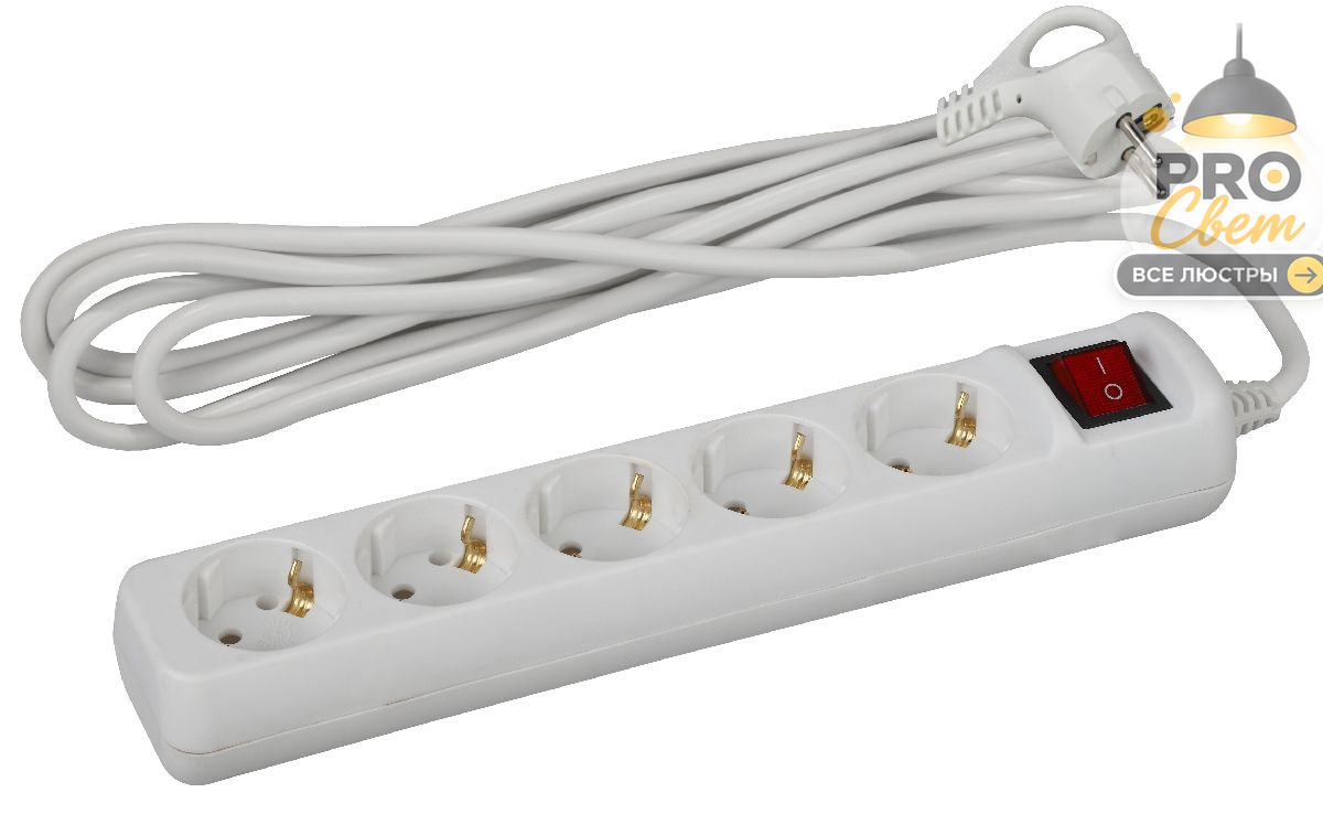 удлинитель электрический эра ux-5es-1,5m б0035756