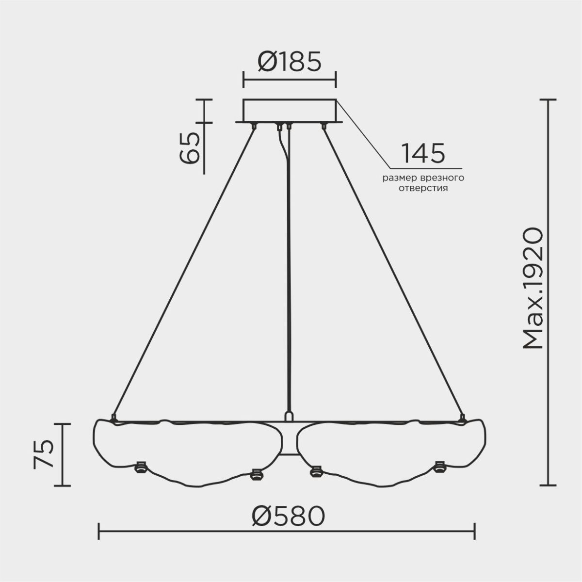 подвесная люстра modelux ml.9366.600 сr