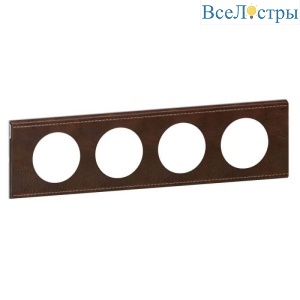 Рамка 4-постовая Legrand Celiane кожа текстура 069404