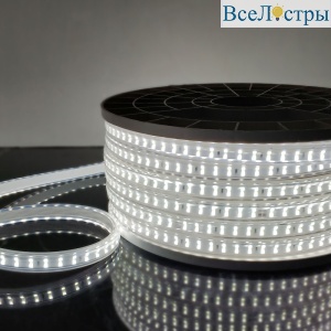 Светодиодная лента Elektrostandard 220V 18W 180Led 2835 IP65, холодный белый, 50 м, двухрядная 4690389170041