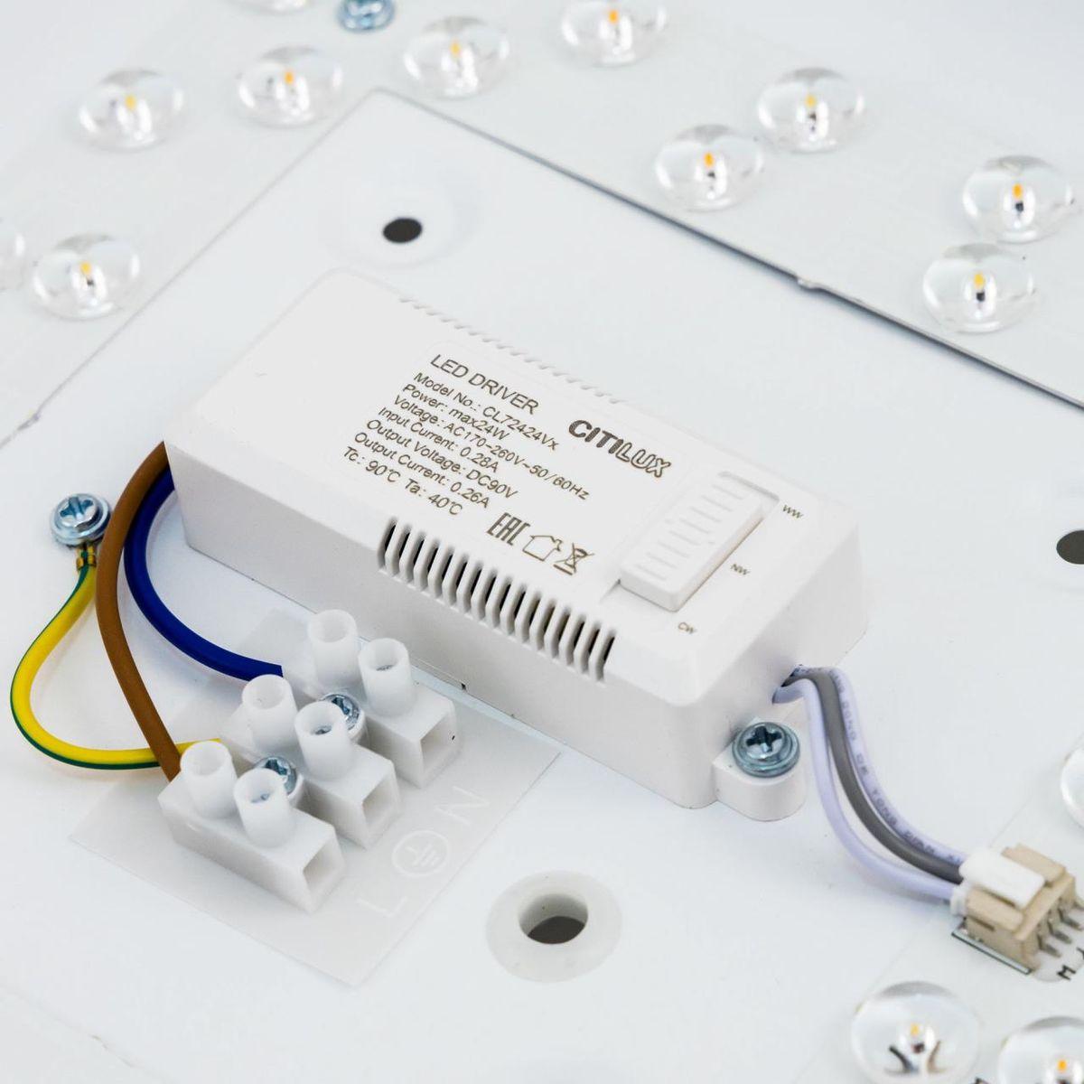 потолочный светодиодный светильник citilux купер cl724k24v0