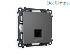 Комплект механизма компьютерной розетки RJ-45(8P8C) CAT6 со шторкой Ambrella Volt Alfa MA662010